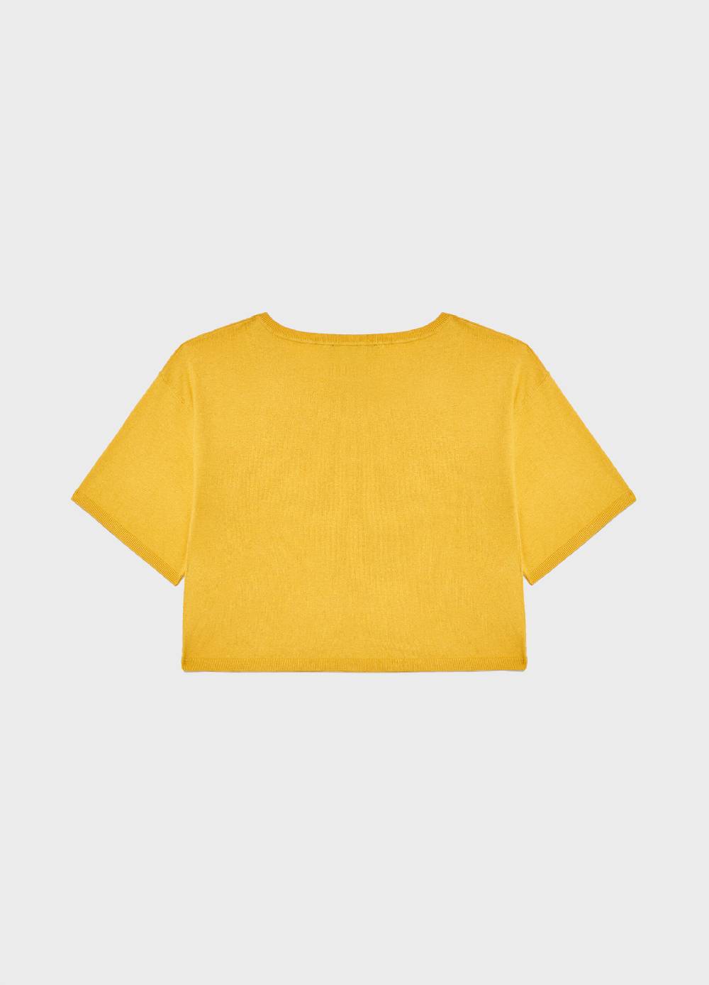 LES COPAINSMaglia tricot a maniche corte in seta e cotone In Linea