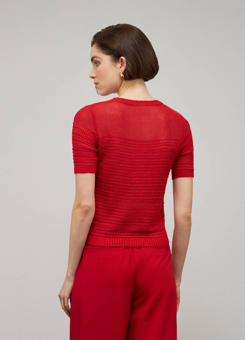 LES COPAINSTop tricot traforato maniche corte Promozione