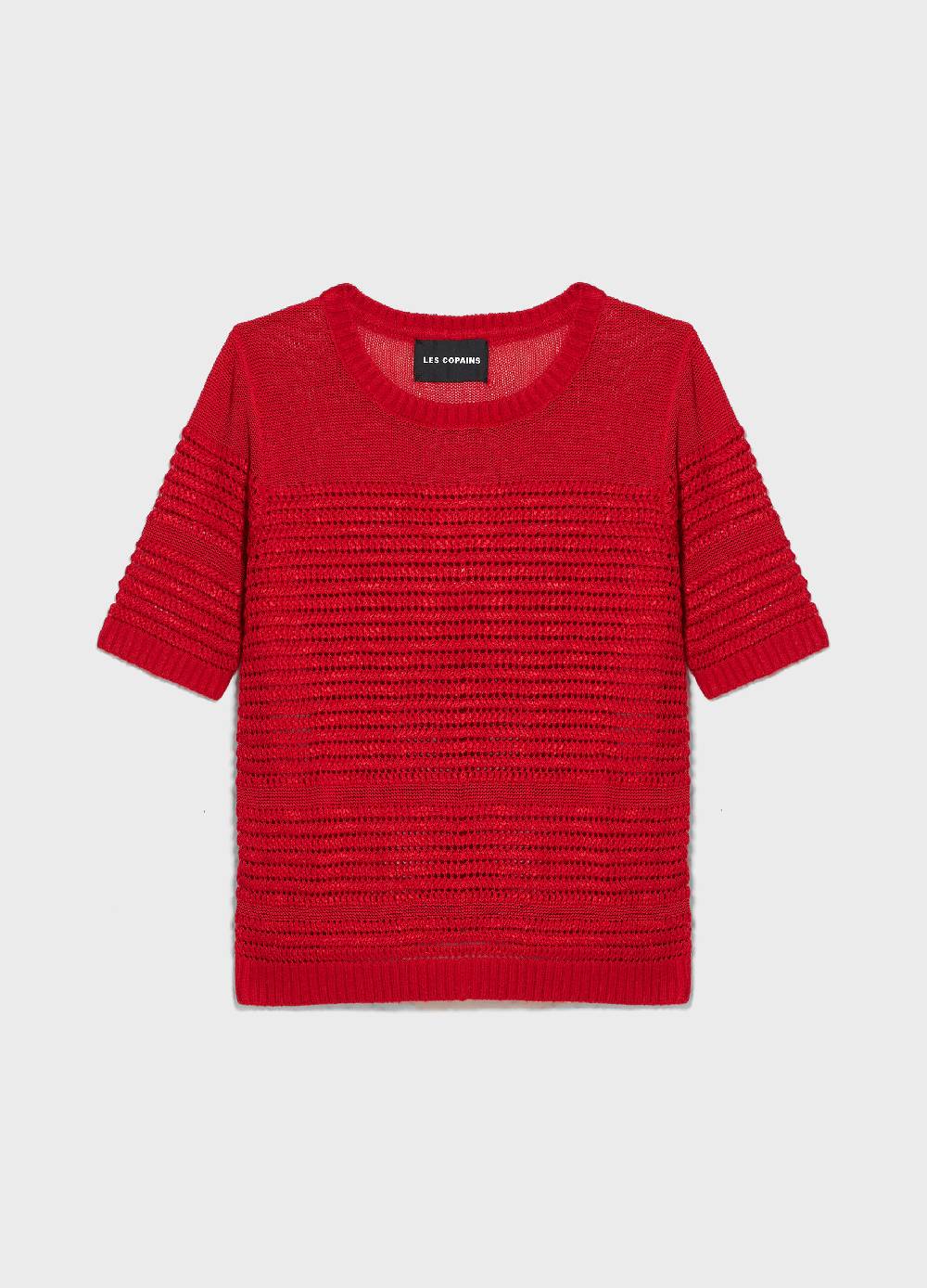 LES COPAINSTop tricot traforato maniche corte Promozione