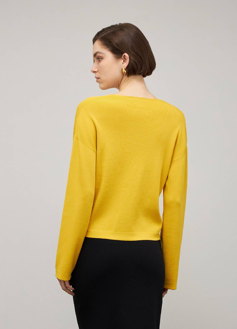 LES COPAINSMaglia tricot con scollo a V in misto viscosa Negozi Online