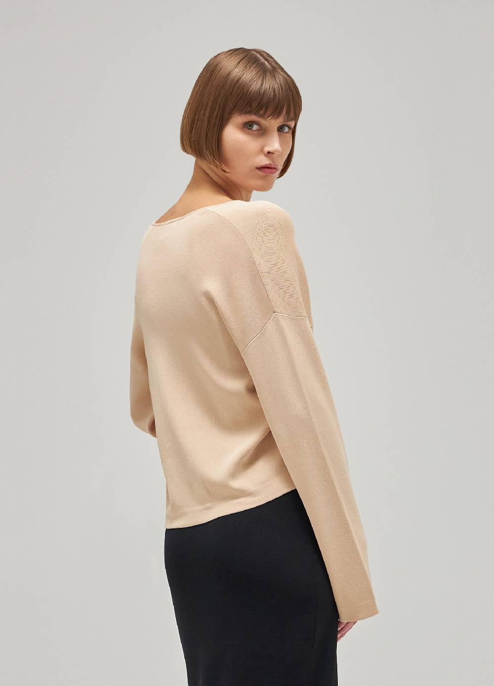 LES COPAINSMaglia tricot con scollo a V in misto viscosa Fino Al -60%