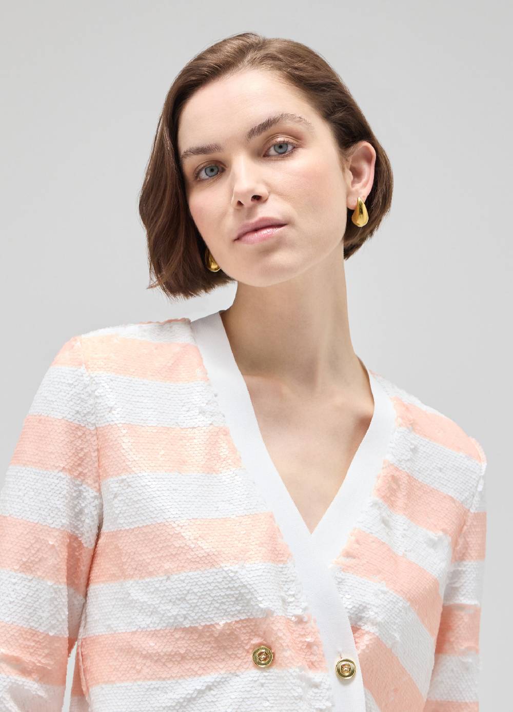 LES COPAINSCardigan tricot con paillettes Shopping Online
