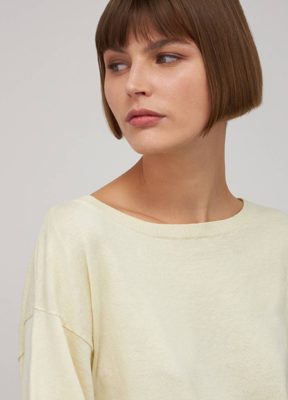 LES COPAINSMaglia tricot a maniche corte in seta e cotone Prezzo Ridotto