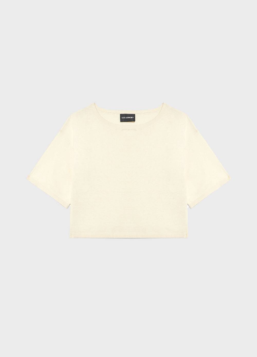 LES COPAINSMaglia tricot a maniche corte in seta e cotone Prezzo Ridotto