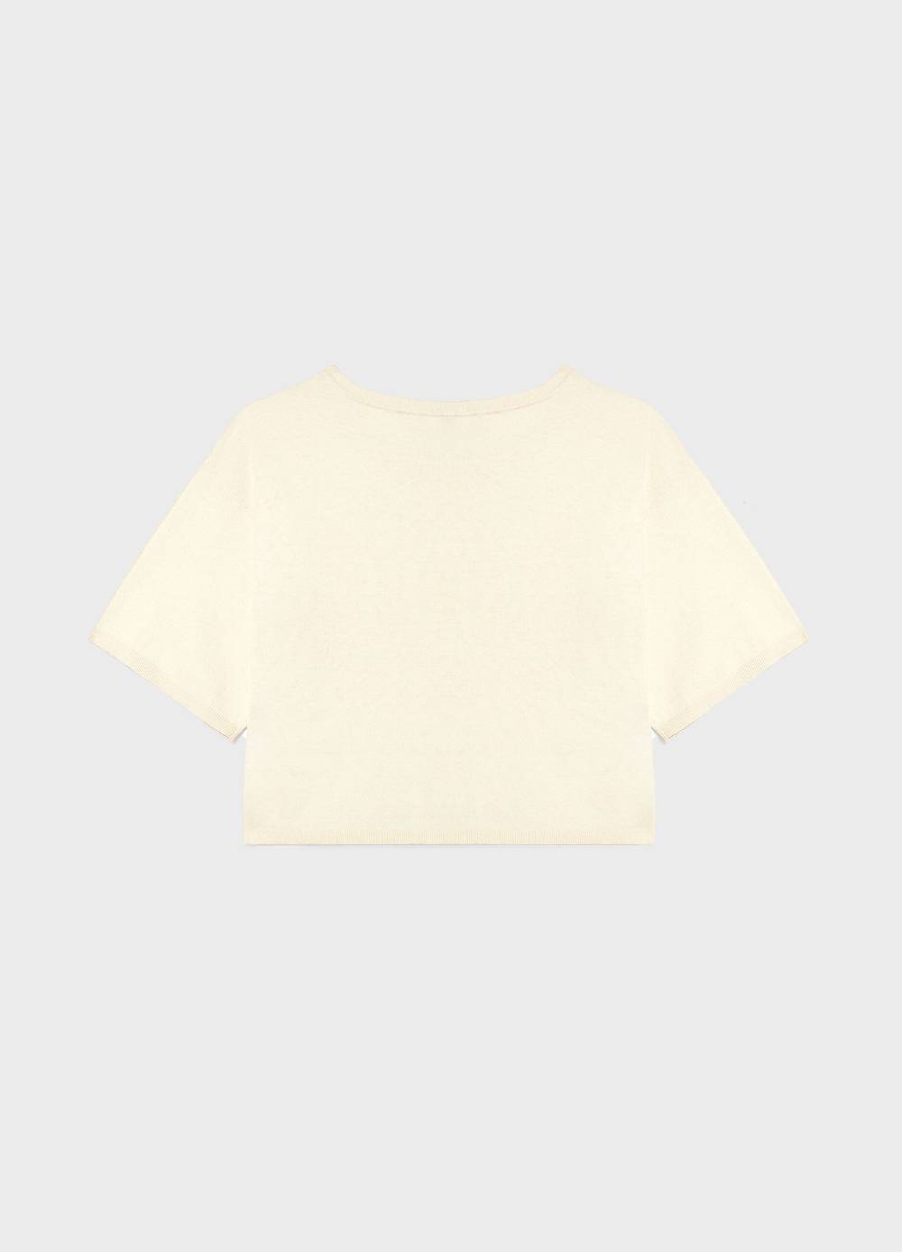 LES COPAINSMaglia tricot a maniche corte in seta e cotone Prezzo Ridotto