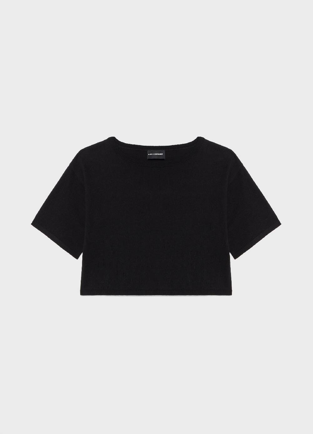 LES COPAINSMaglia tricot a maniche corte in seta e cotone Sottocosto