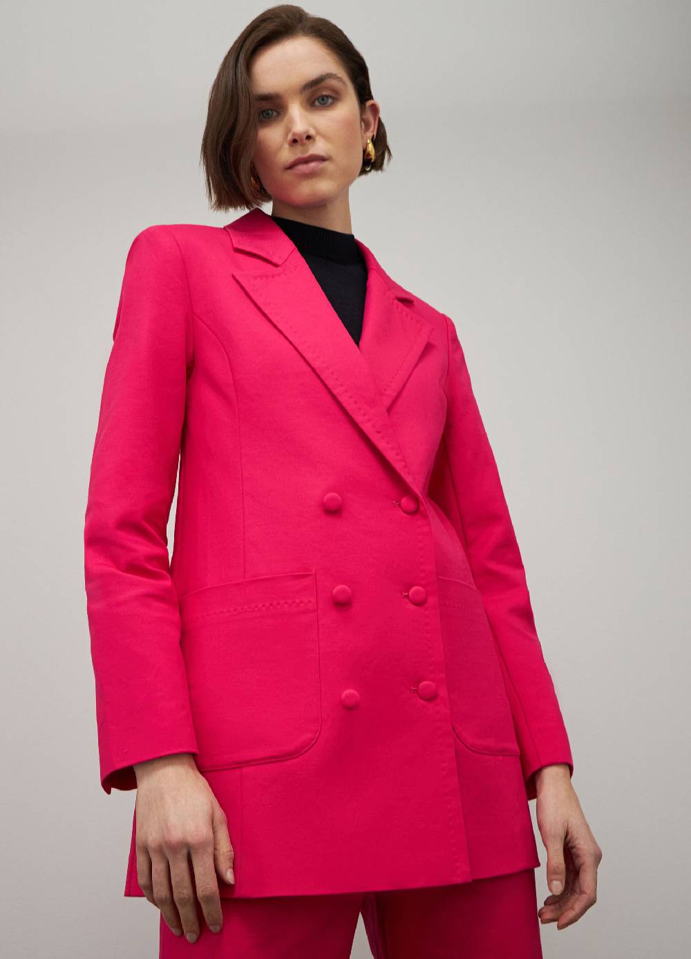LES COPAINSBlazer doppiopetto in cotone stretch Novità
