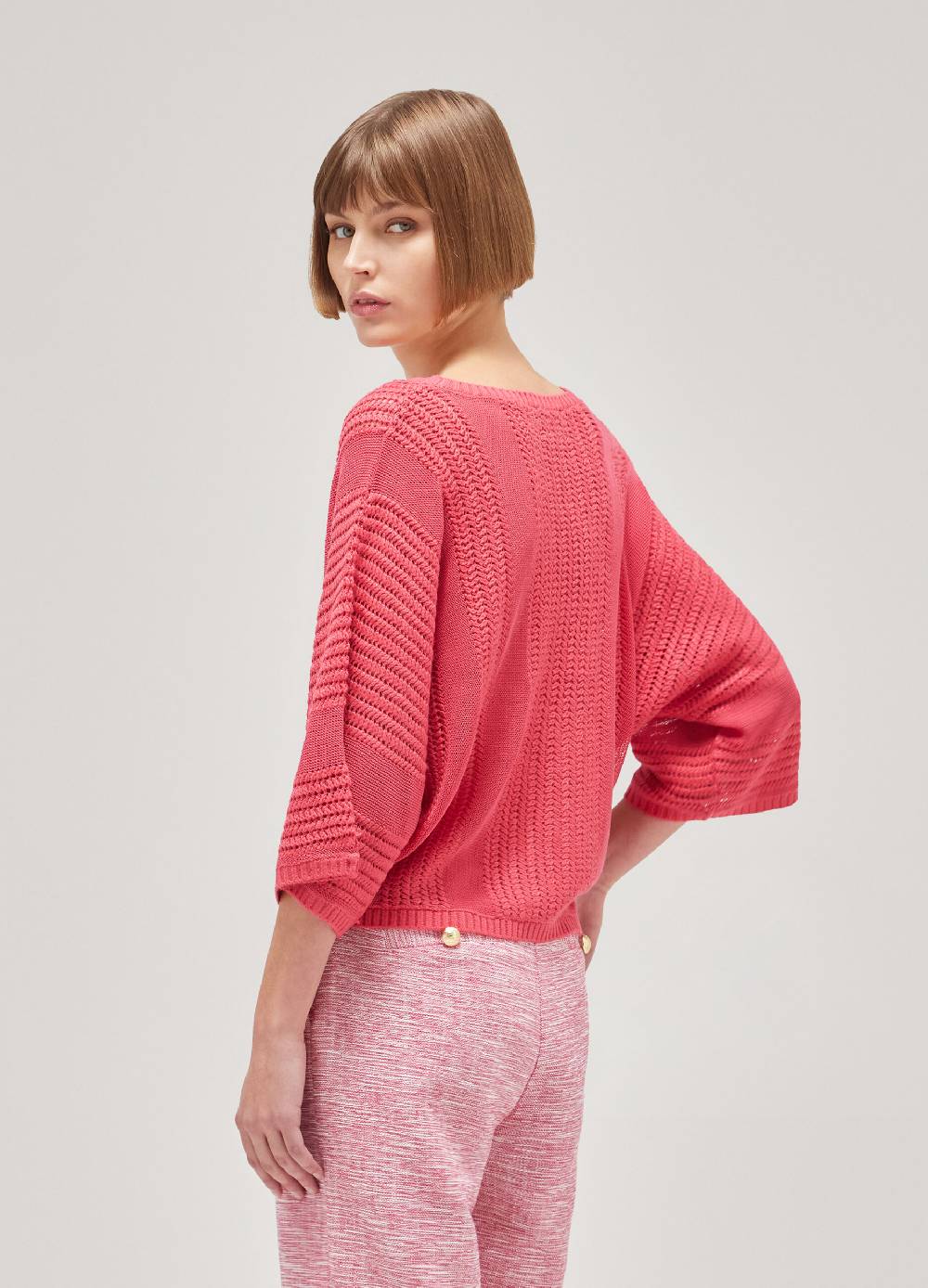LES COPAINSMaglia tricot effetto traforato Online