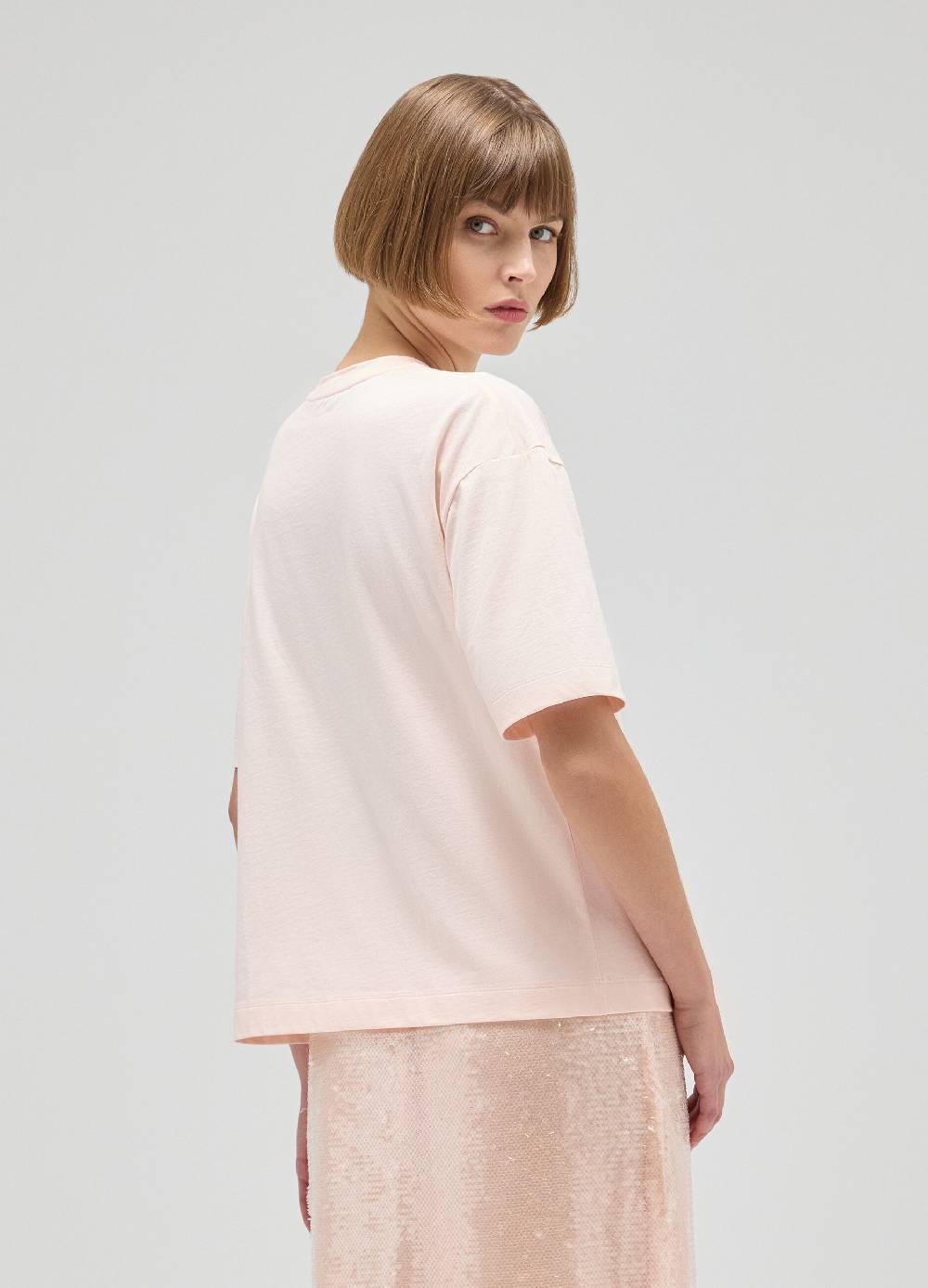 LES COPAINST-shirt boxy in cotone Saldi