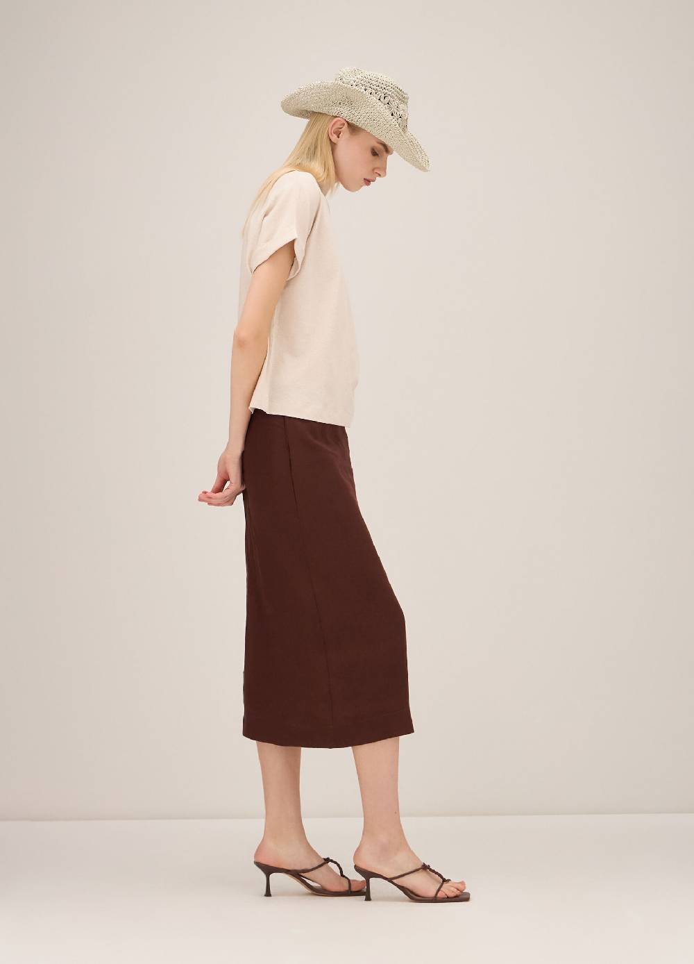 LES COPAINST-shirt in lino e cotone