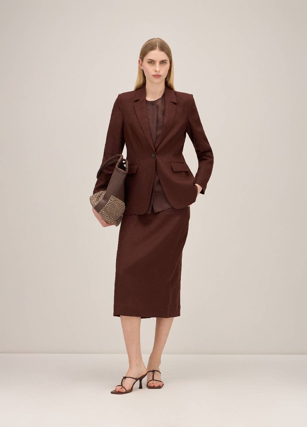 LES COPAINSBlazer in puro lino