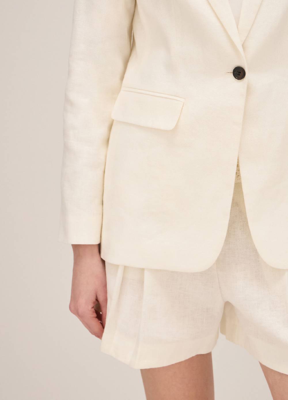 LES COPAINSBlazer in lino con bottone singolo Prezzo Ridotto