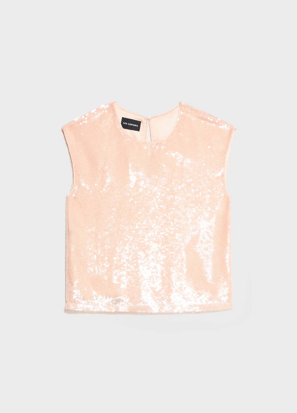 LES COPAINSTop smanicato con paillettes Sconto