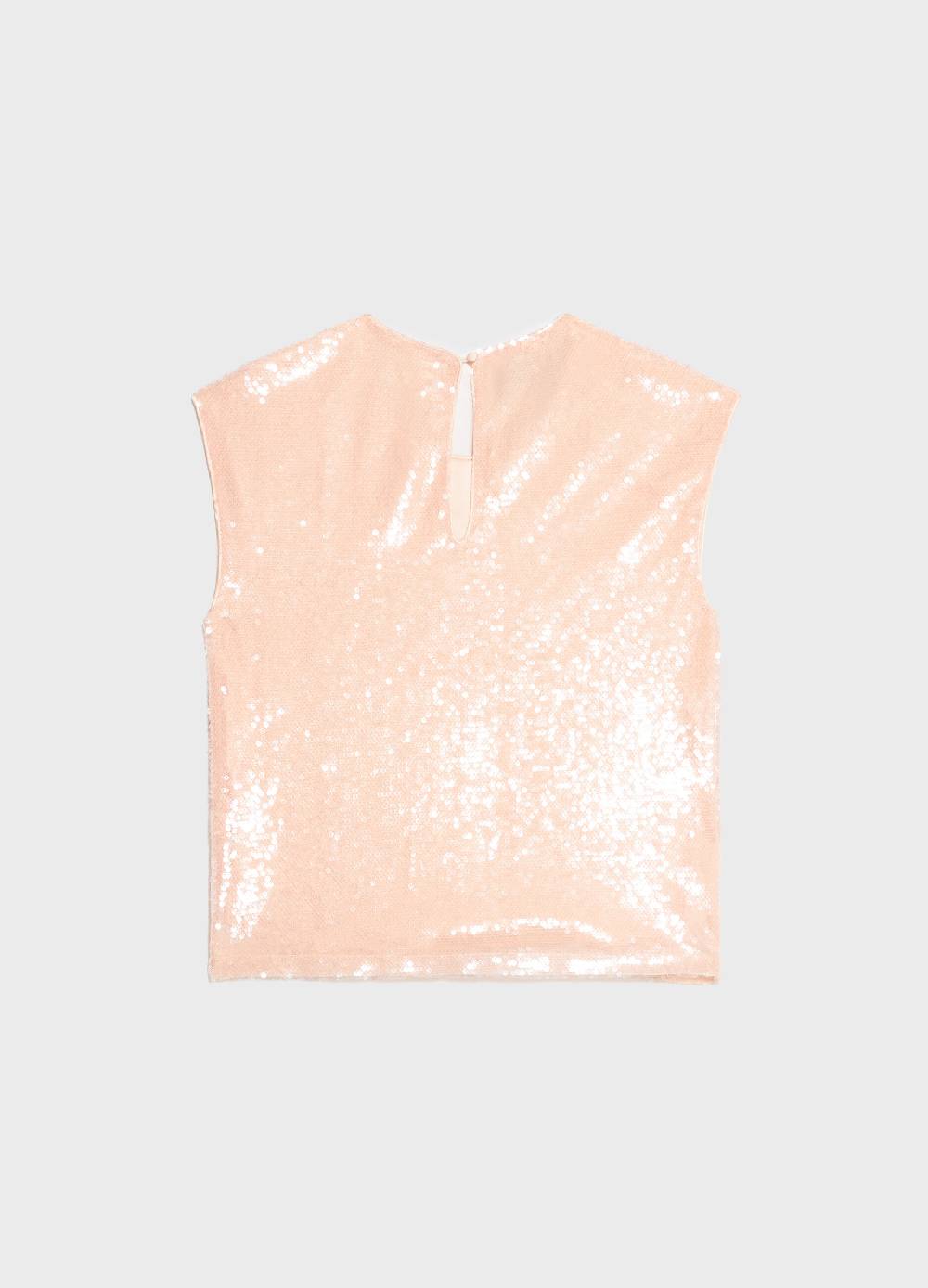 LES COPAINSTop smanicato con paillettes Sconto