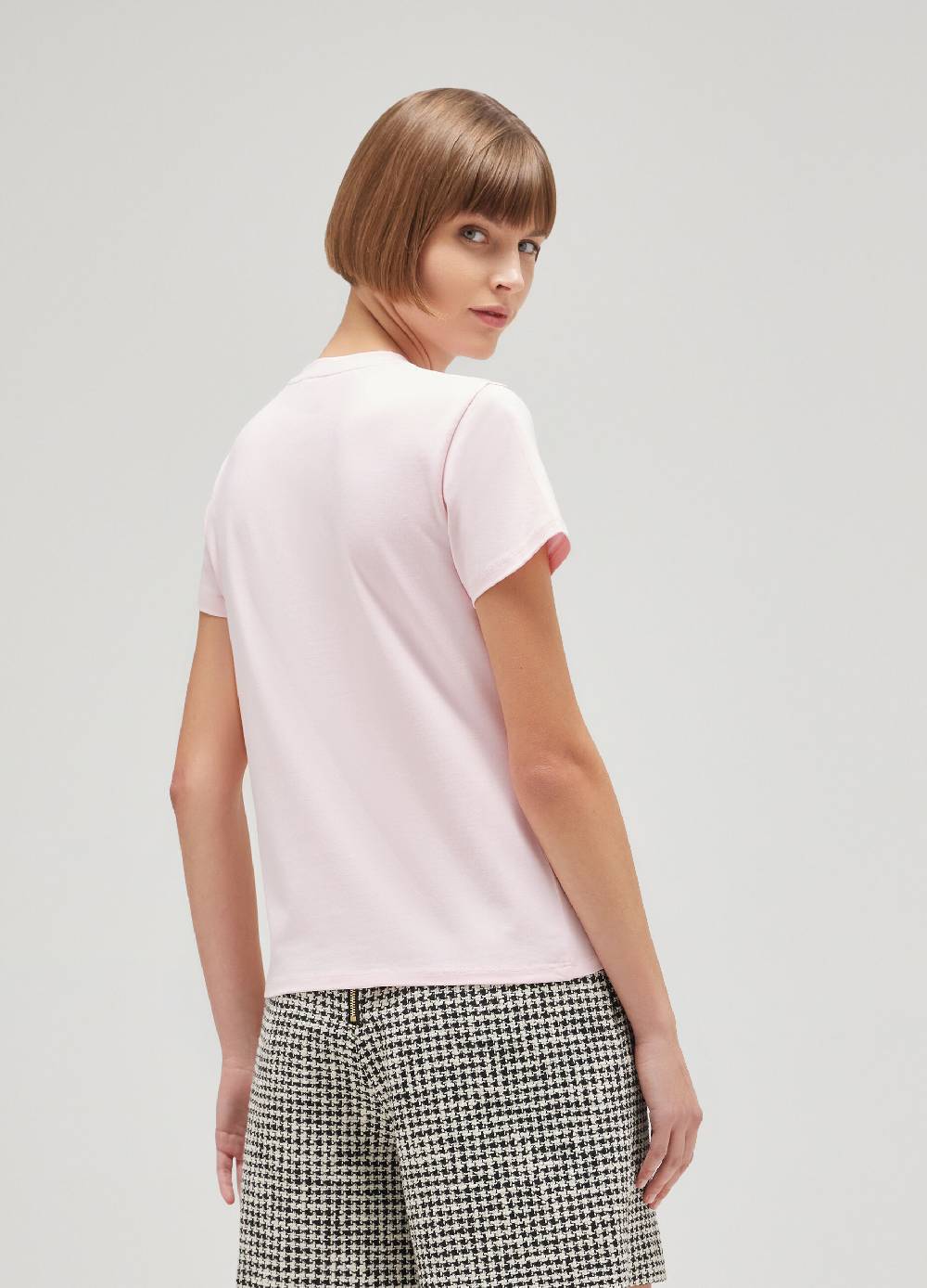 LES COPAINST-shirt a mezza manica in cotone stretch Offerta