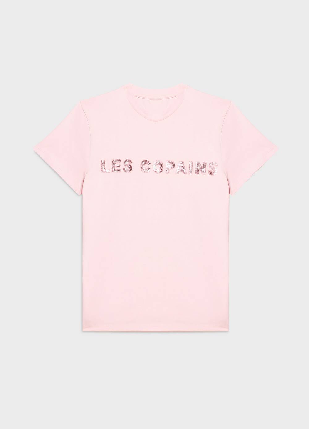 LES COPAINST-shirt a mezza manica in cotone stretch Offerta