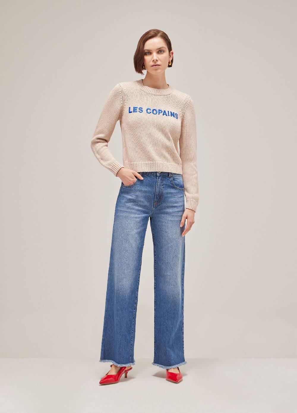 LES COPAINSMaglione tricot in puro cotone