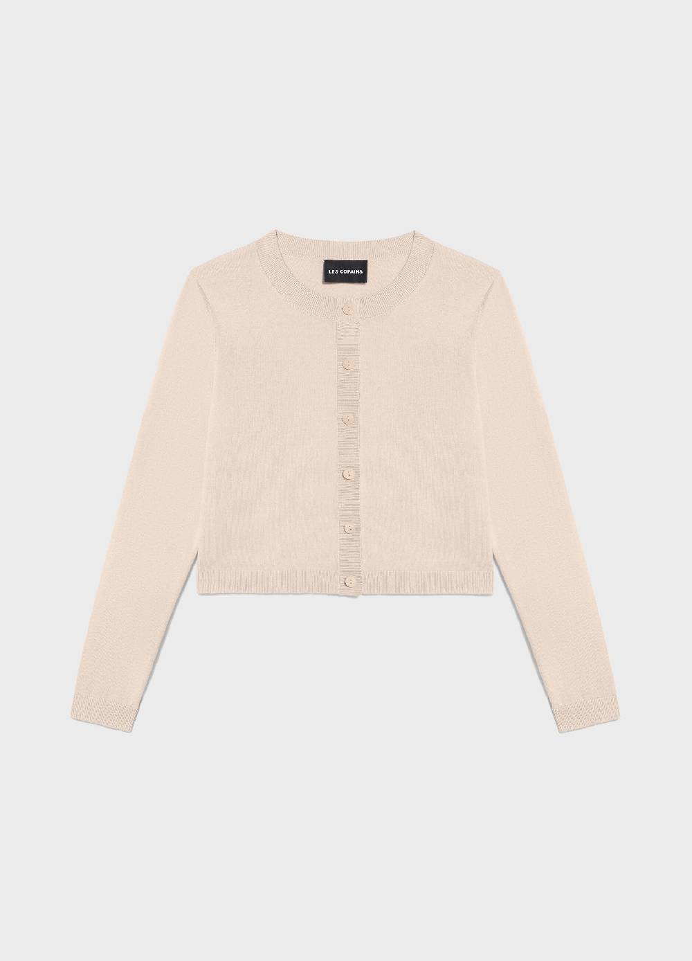 LES COPAINSCardigan tricot in seta e cotone Saldi Di Fabbrica