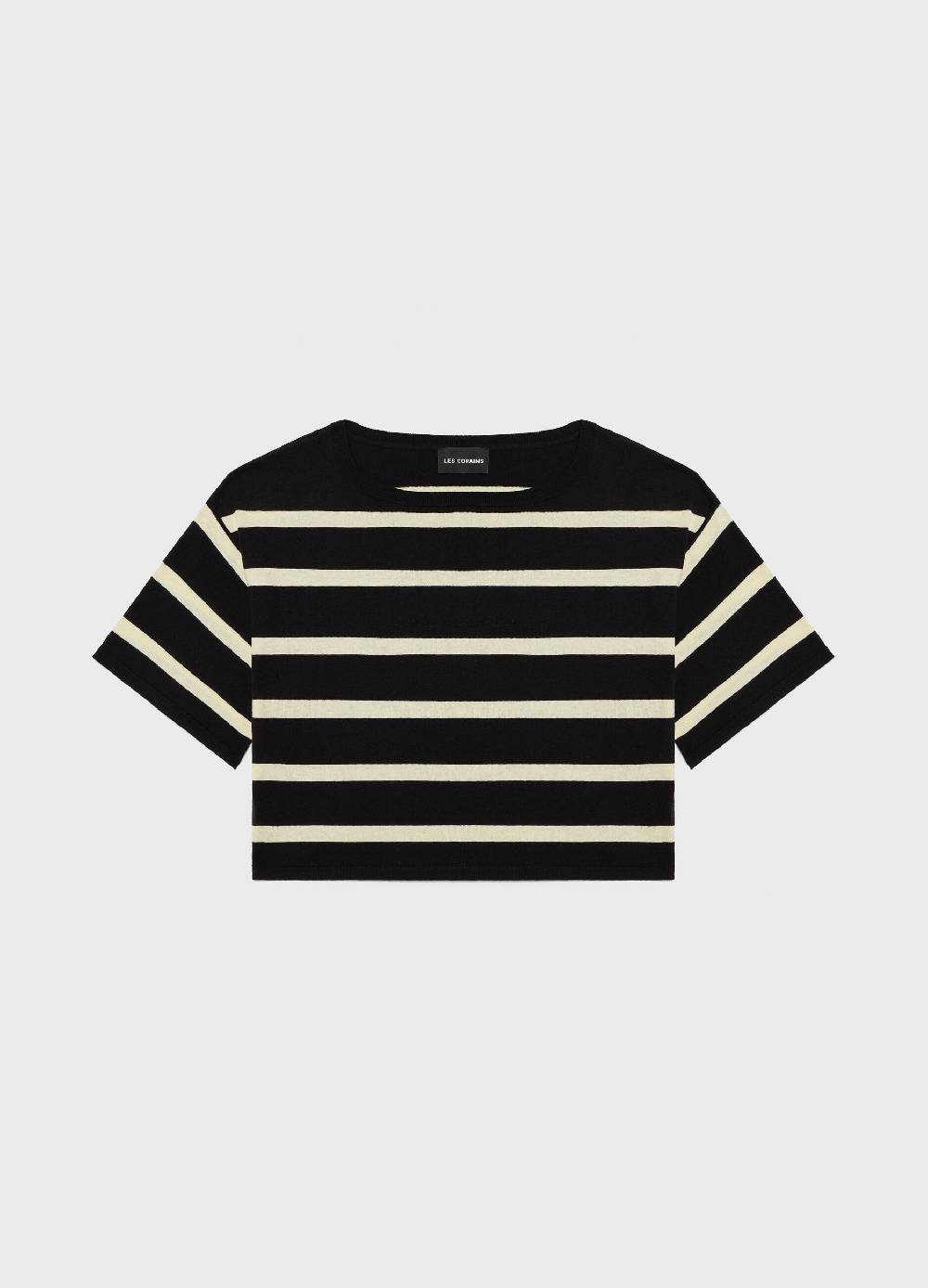 LES COPAINSMaglia tricot in seta e cotone a righe Nuova