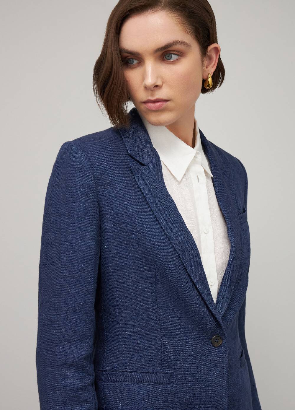 LES COPAINSBlazer in puro lino Italy