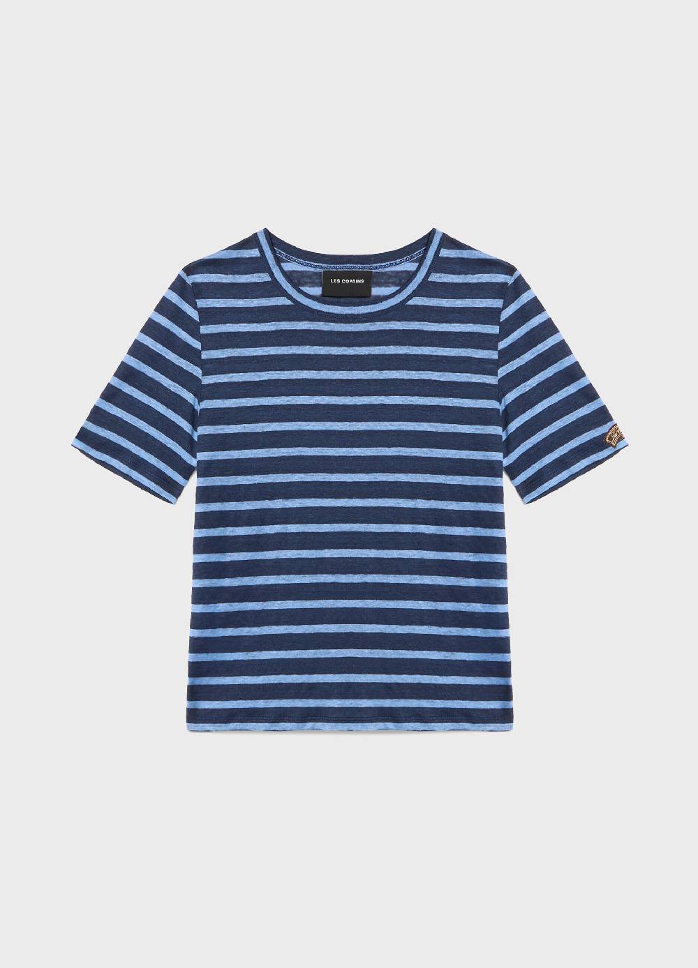 LES COPAINST-shirt a righe in lino Italia