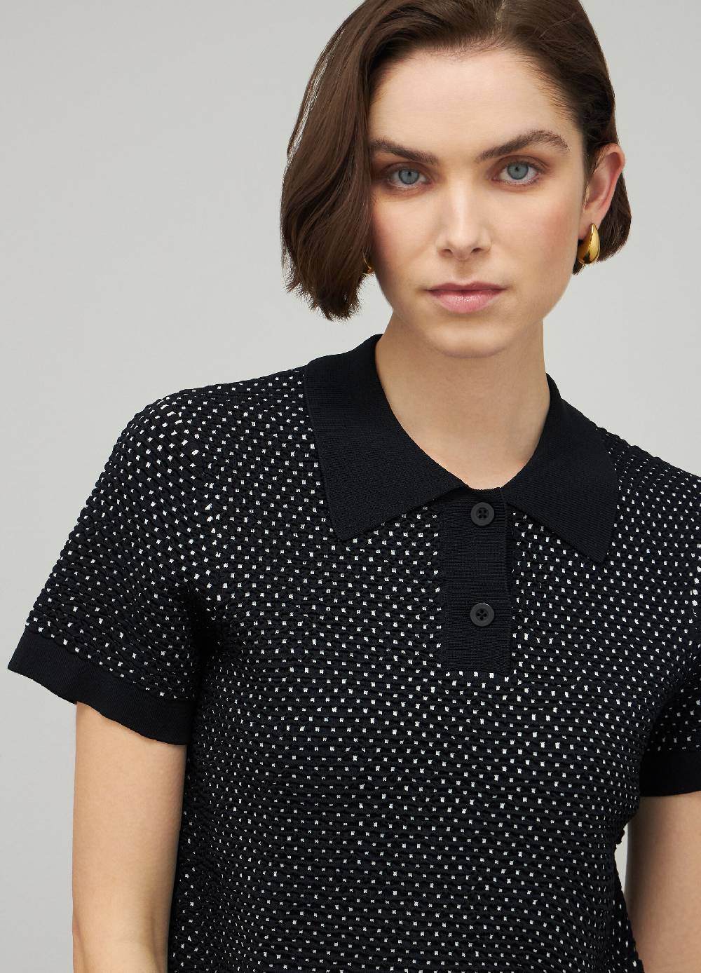 LES COPAINSMaglia tricot a maniche corte jacquard Nuovo