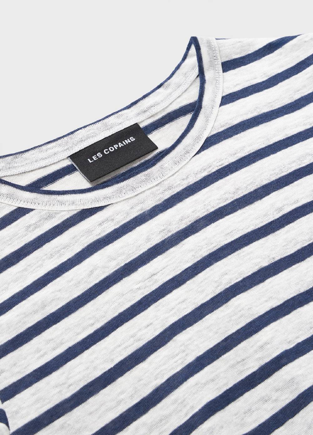 LES COPAINST-shirt a righe in puro lino Pezzi Unici