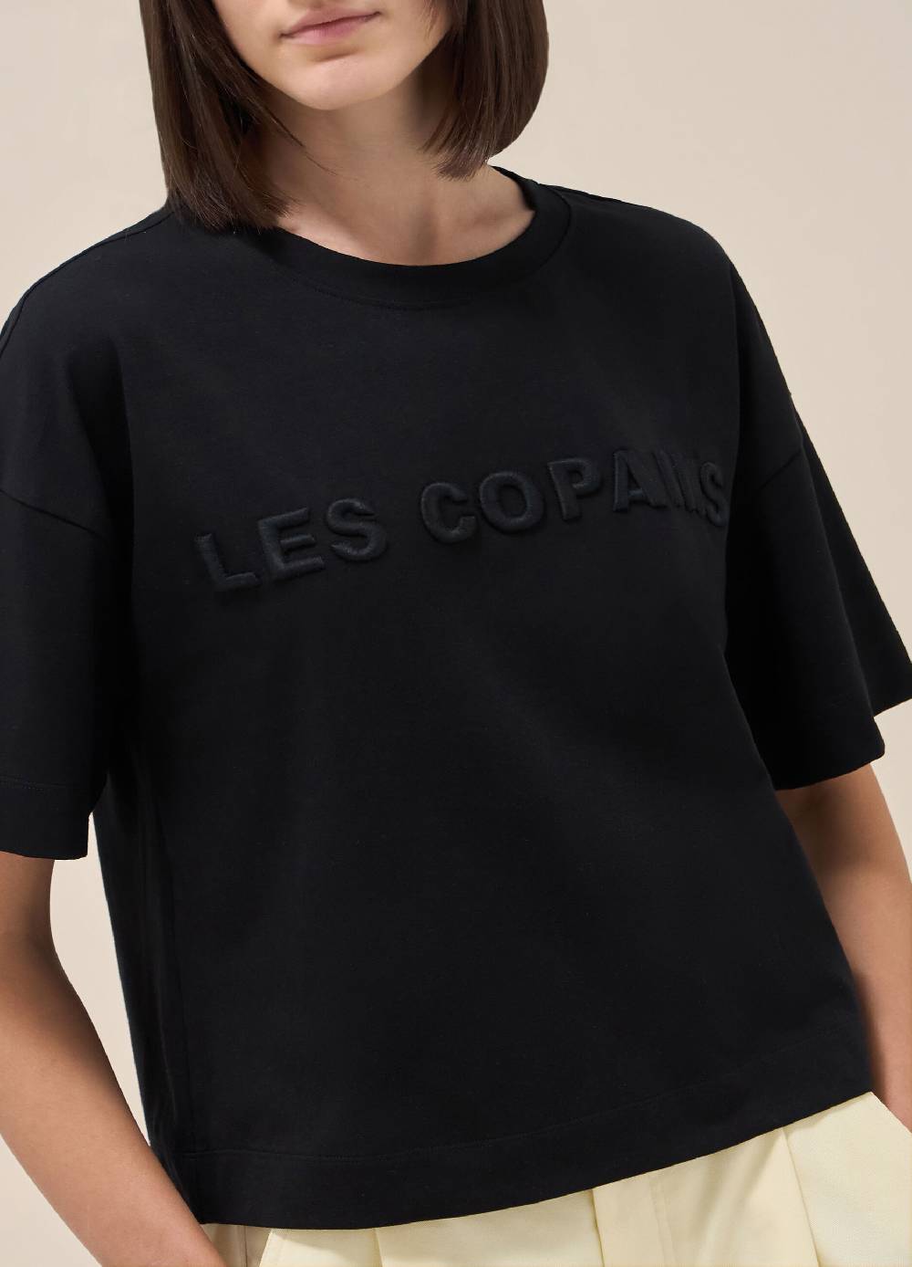 LES COPAINST-shirt a maniche corte con logo Soddisfazione Garantita