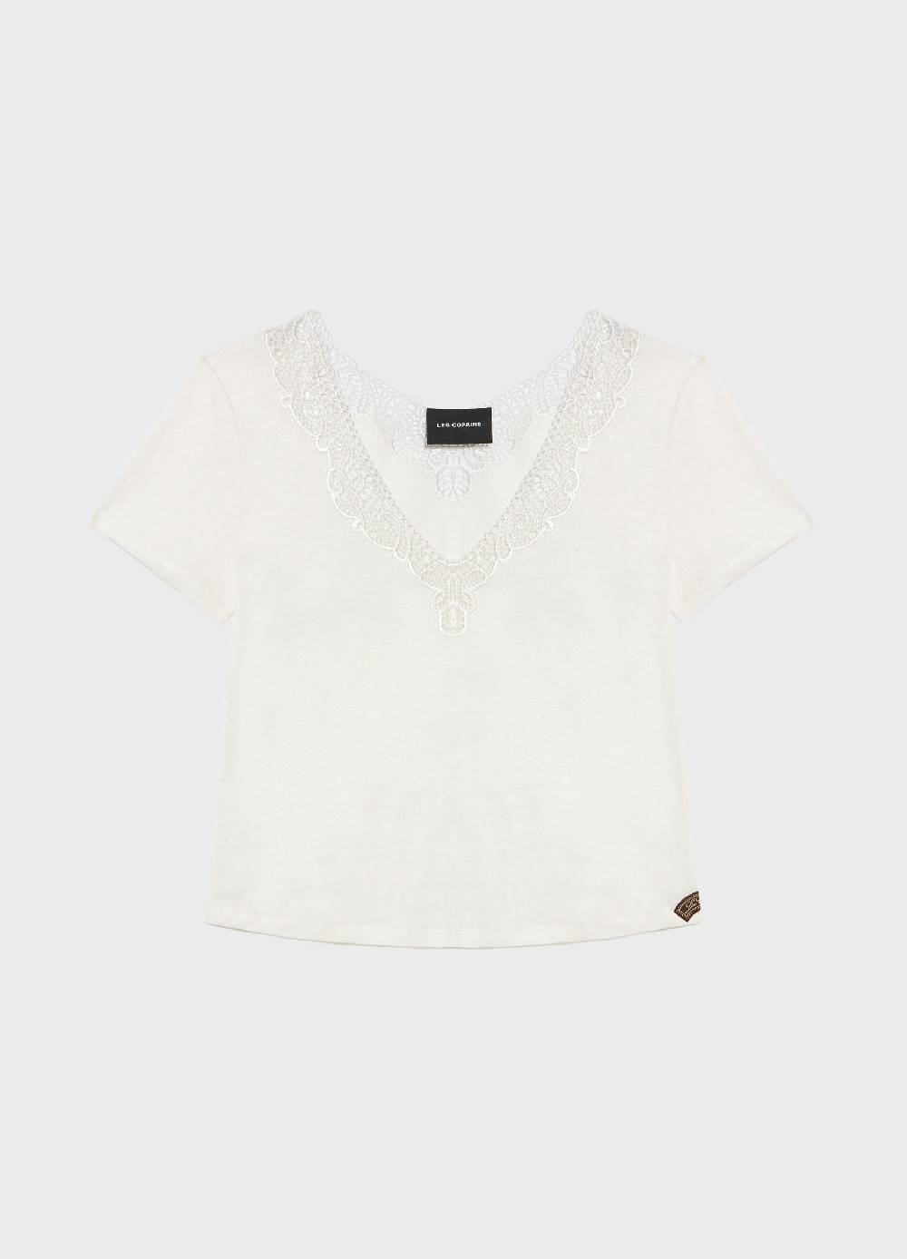 LES COPAINST-shirt a maniche corte in lino Offerta Giorno del Papà