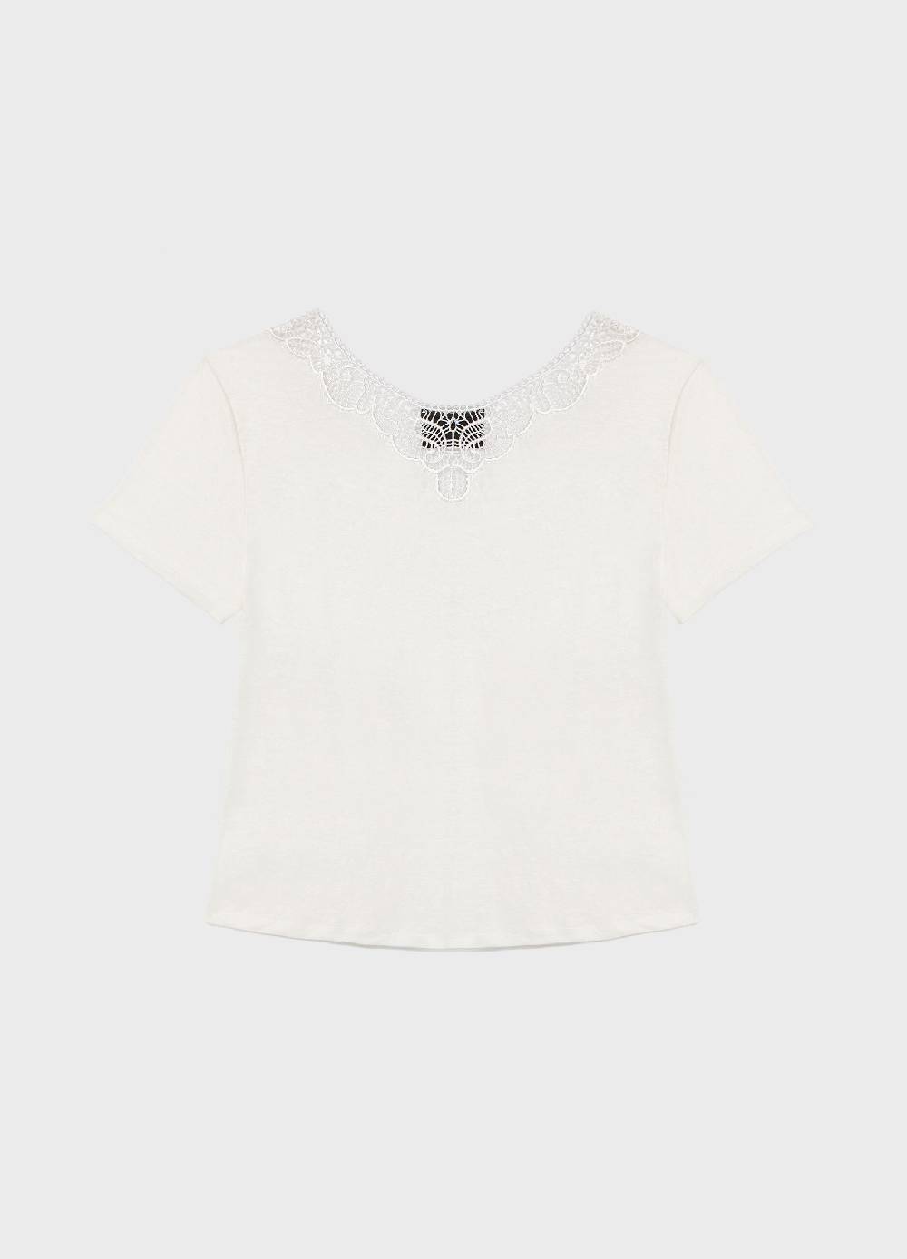 LES COPAINST-shirt a maniche corte in lino Offerta Giorno del Papà