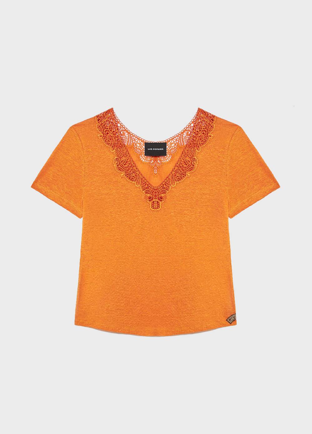 LES COPAINST-shirt a maniche corte in lino Negozi Online