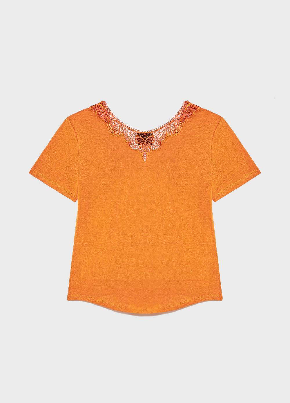 LES COPAINST-shirt a maniche corte in lino Negozi Online