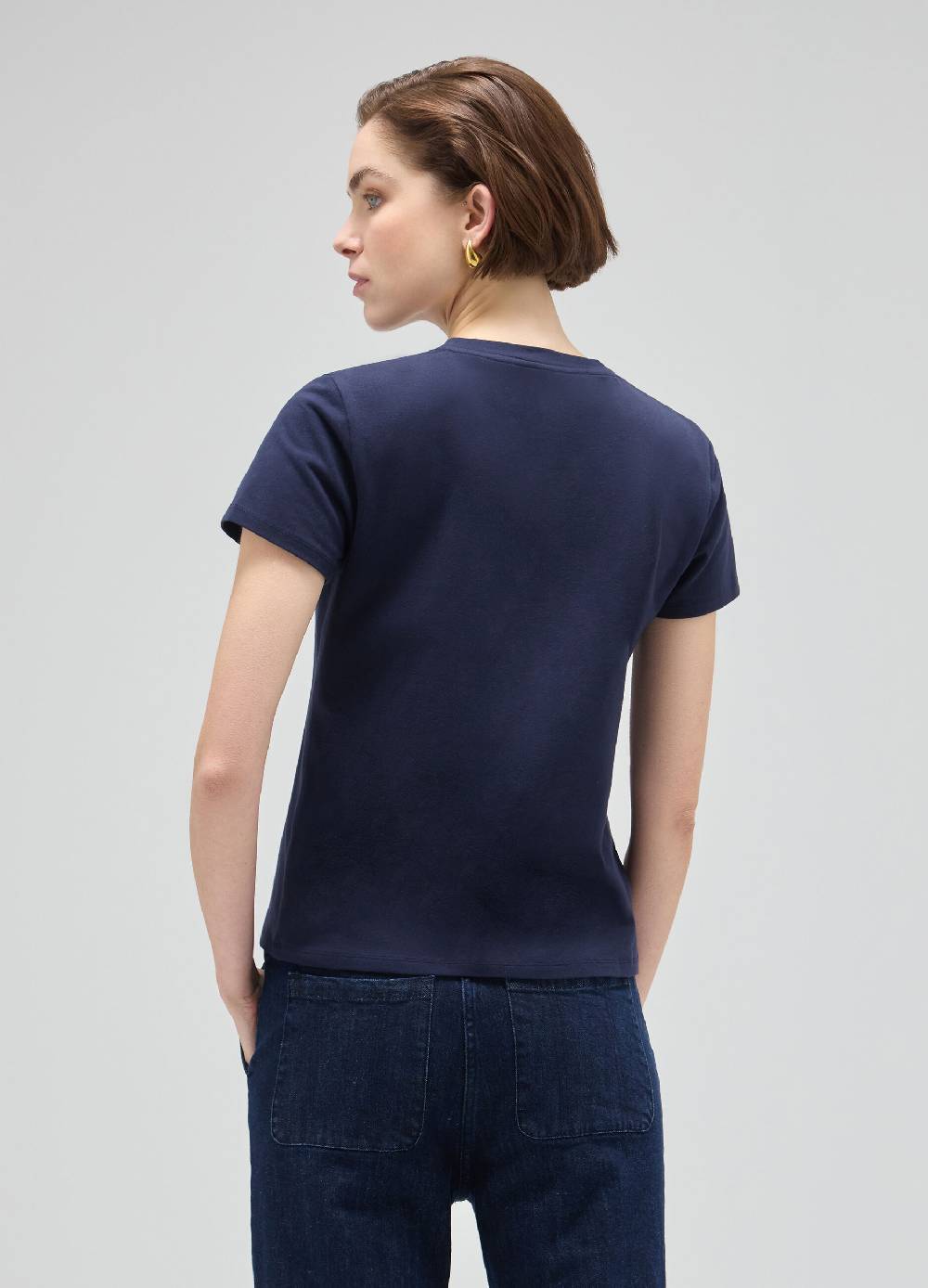 LES COPAINST-shirt a mezza manica in cotone stretch Acquista Ora