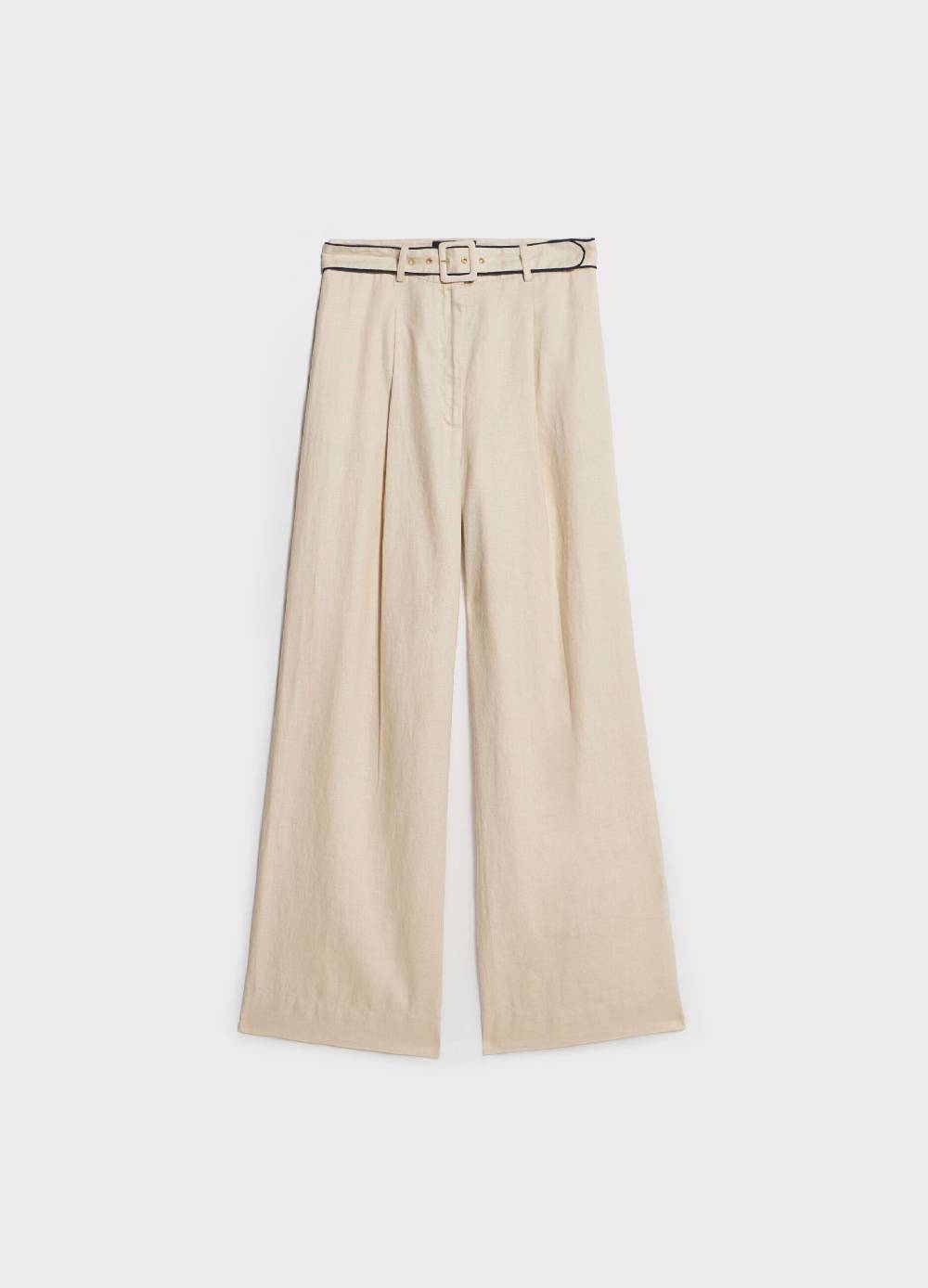 LES COPAINSPantaloni straight fit in lino Sconto