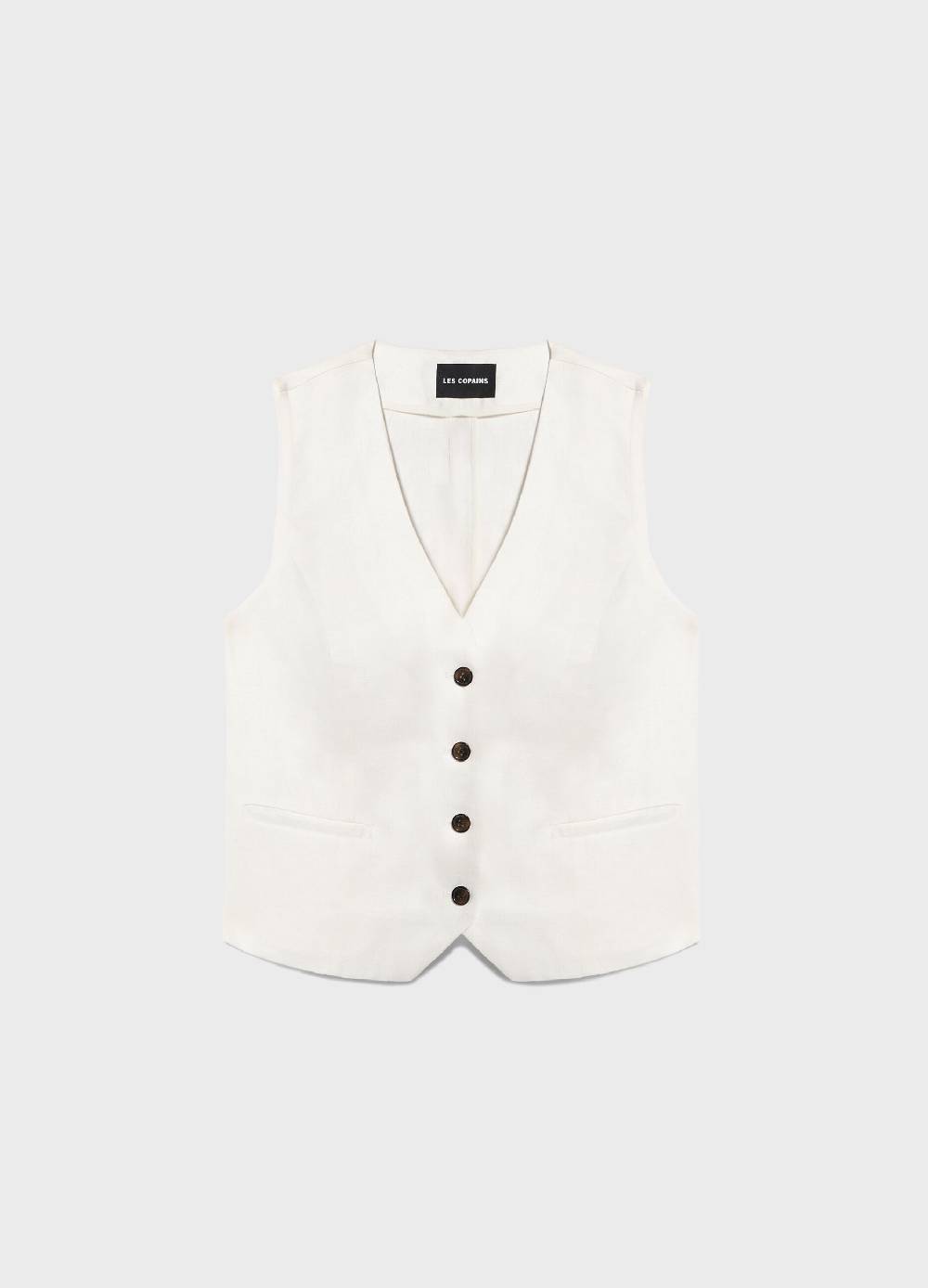 LES COPAINSGilet in puro lino Online