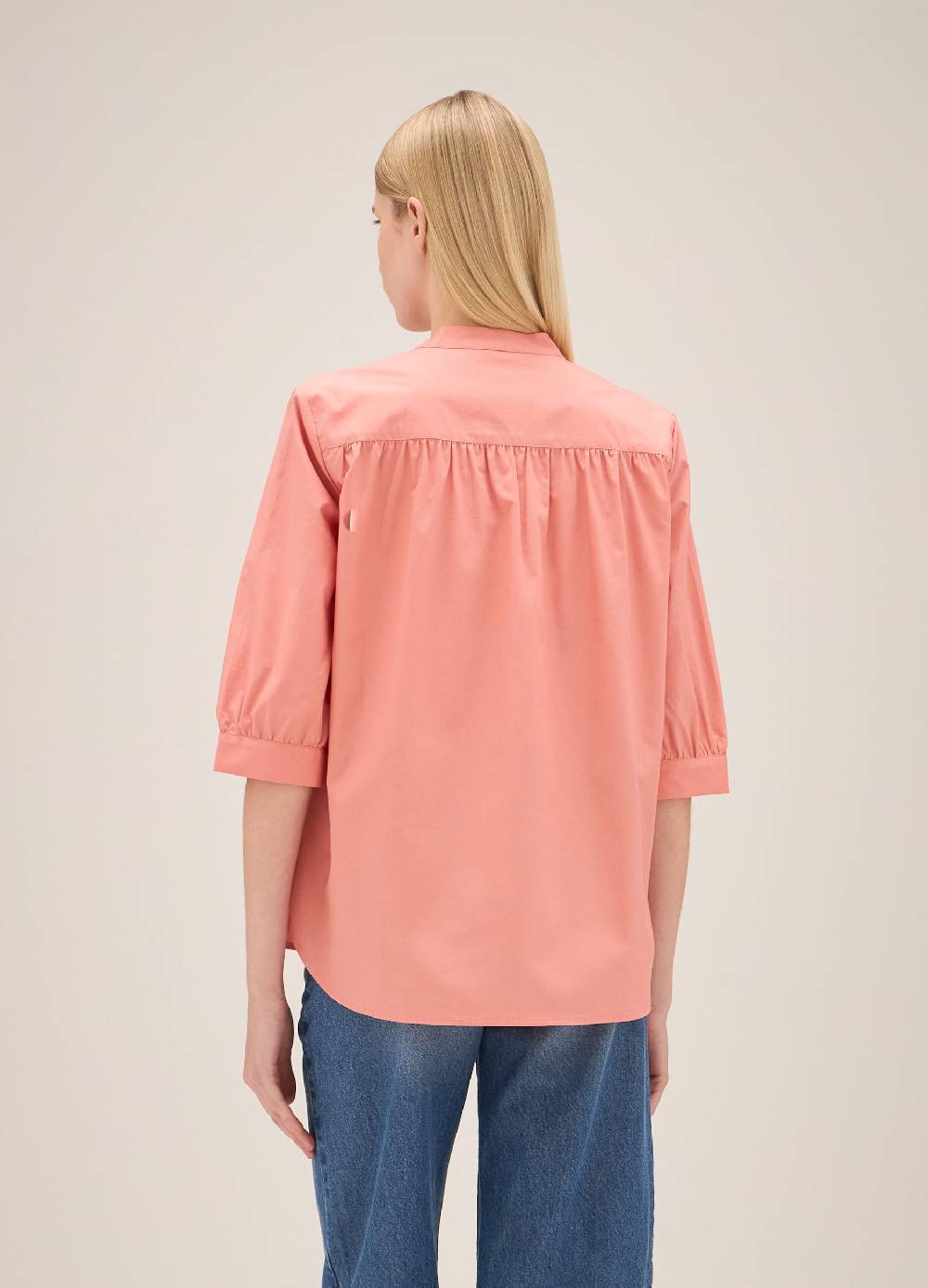 LES COPAINSBlusa in cotone manica a tre quarti Offerte