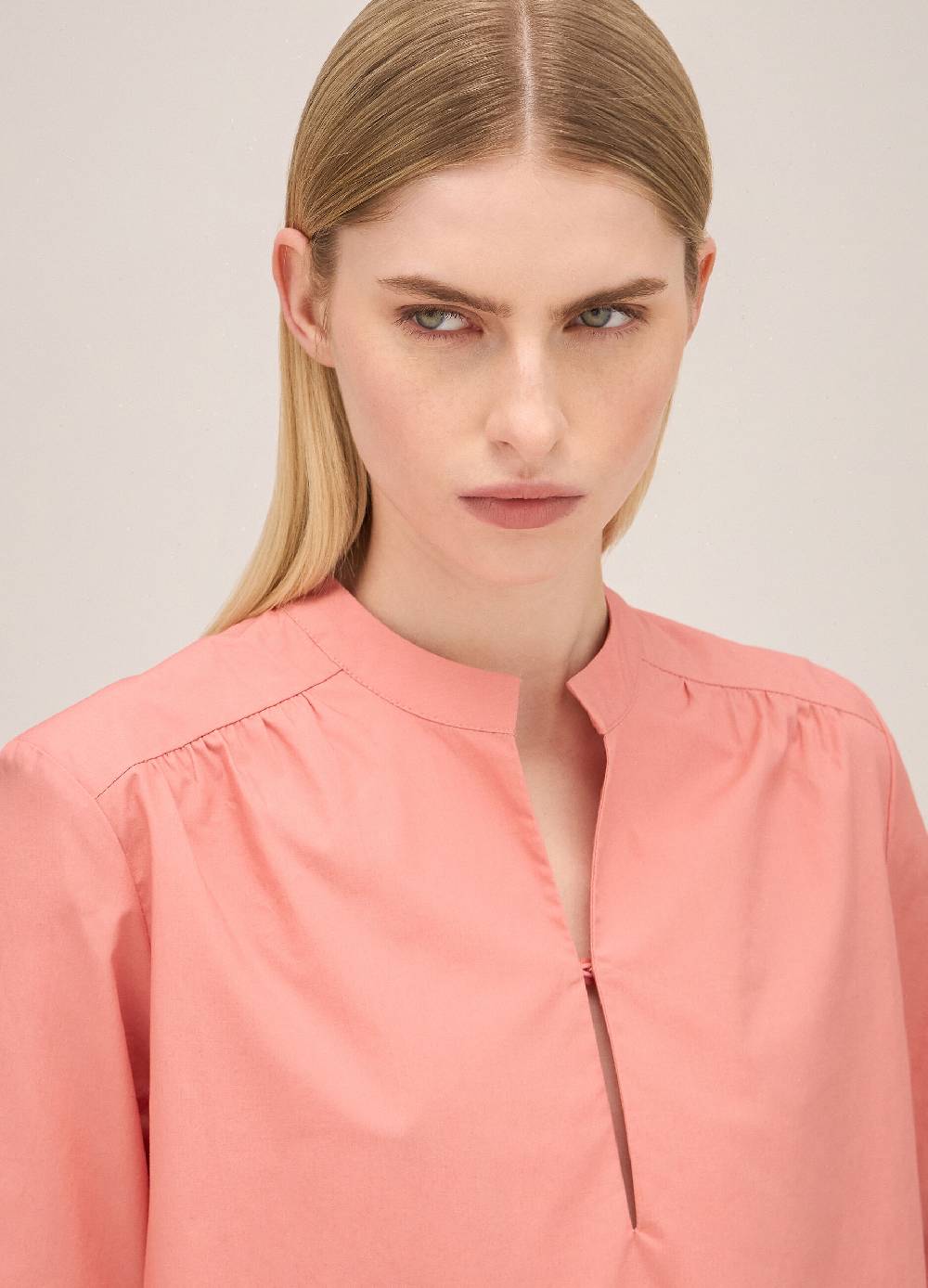 LES COPAINSBlusa in cotone manica a tre quarti Offerte