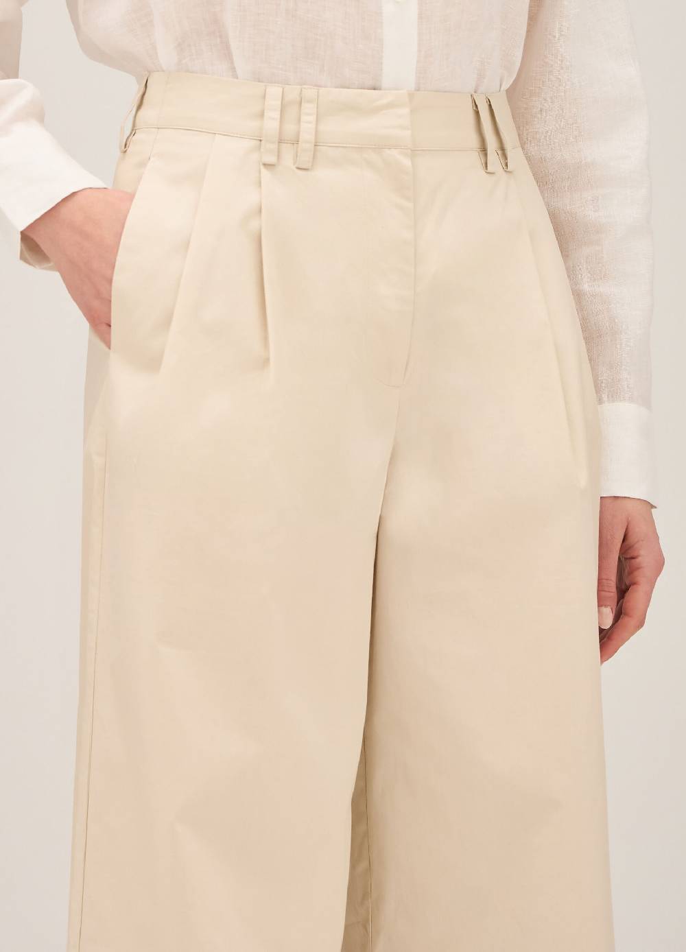 LES COPAINSPantaloni straight fit in cotone Hotsell