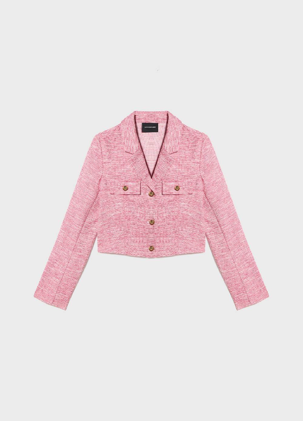 LES COPAINSBlazer cropped effetto tweed I Più Venduti