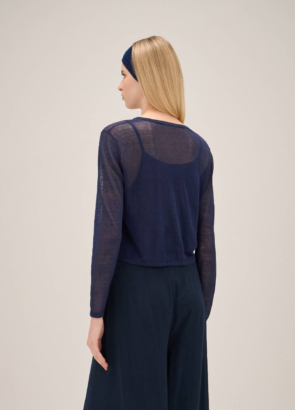 LES COPAINSCardigan tricot in misto lino Moda