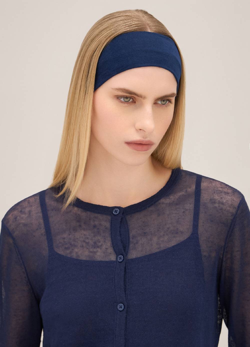 LES COPAINSCardigan tricot in misto lino Moda