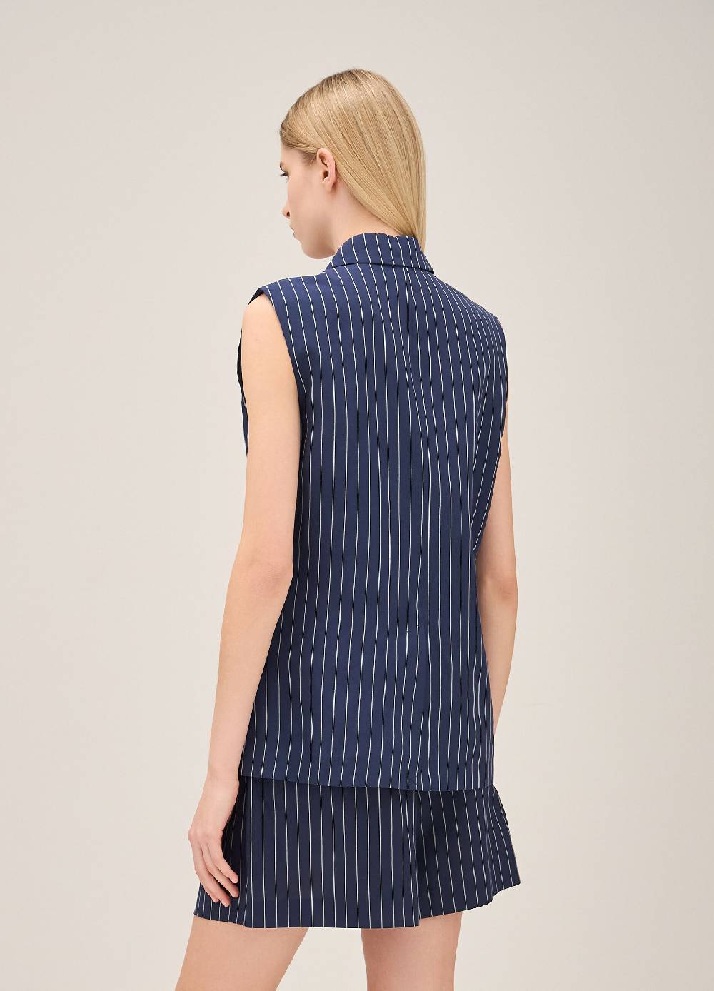 LES COPAINSGilet doppiopetto gessato In Linea