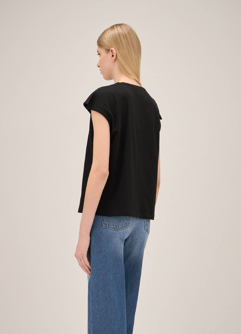 LES COPAINST-shirt in cotone stretch con lettering Soddisfazione Garantita