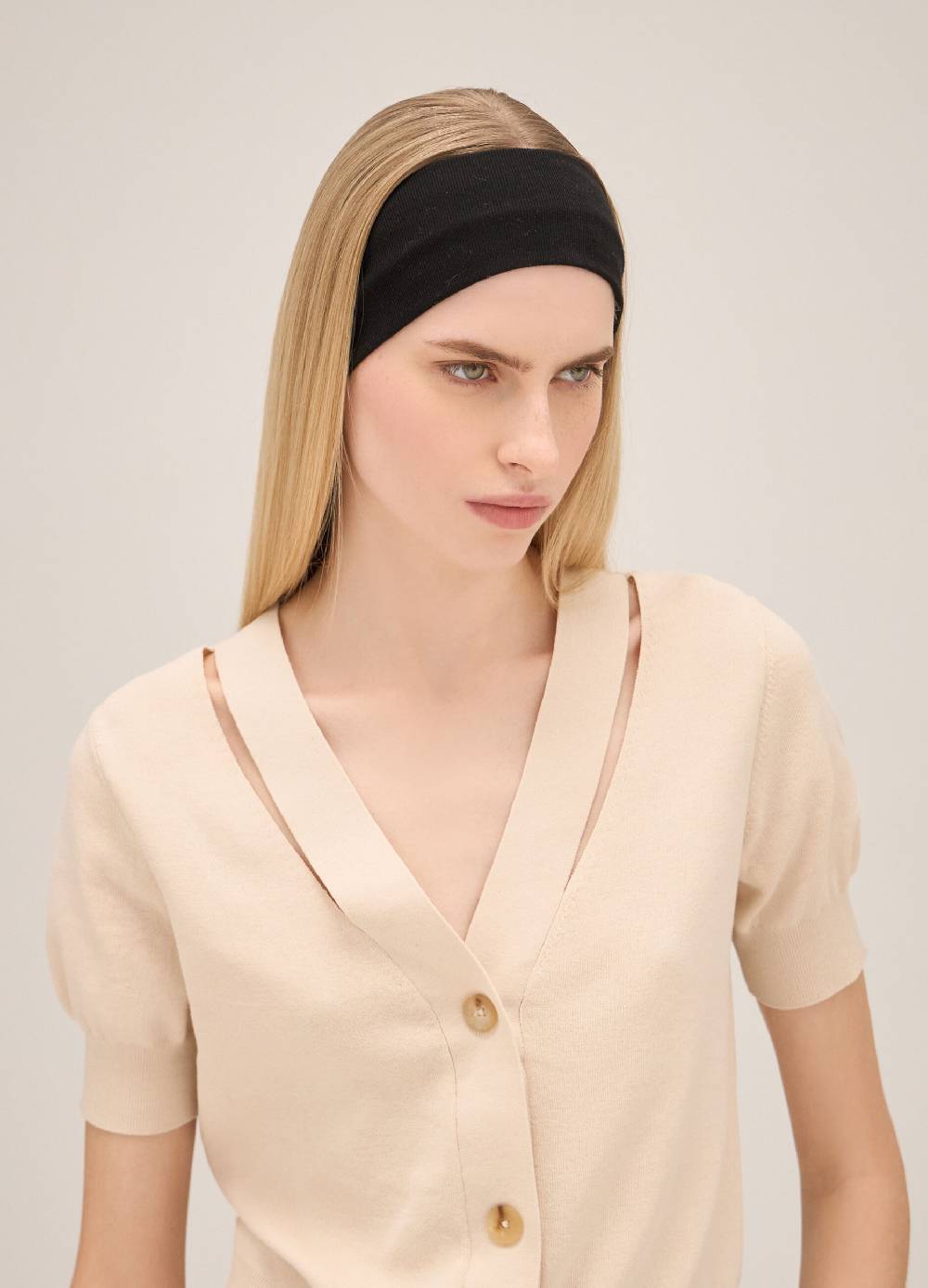 LES COPAINSCardigan tricot con scollo a V Consegna Veloce