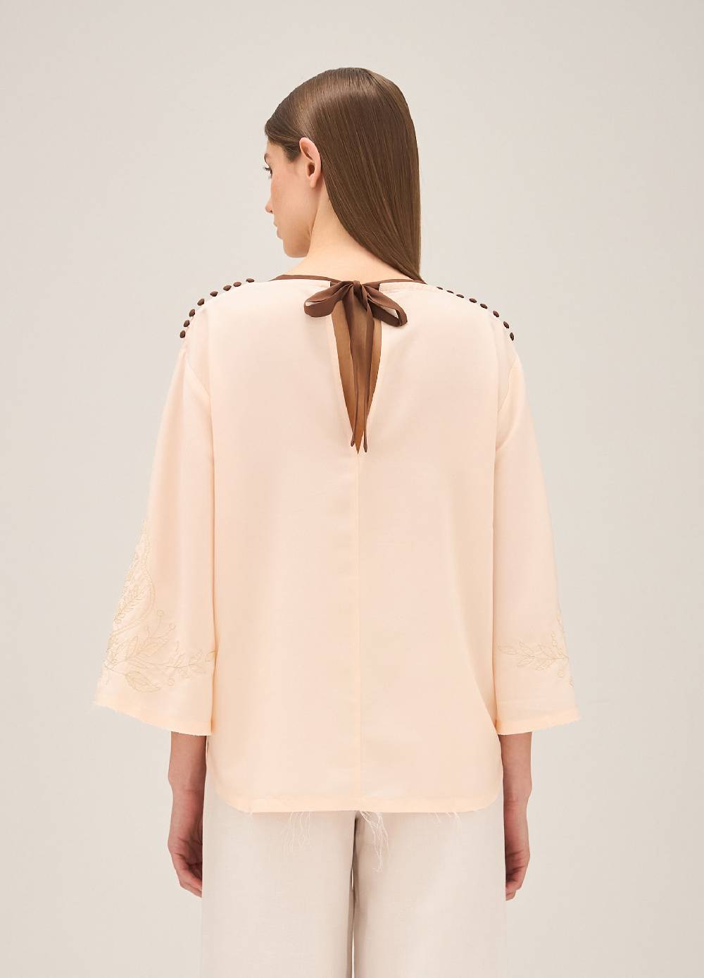 LES COPAINSBlusa con ricami Sconto