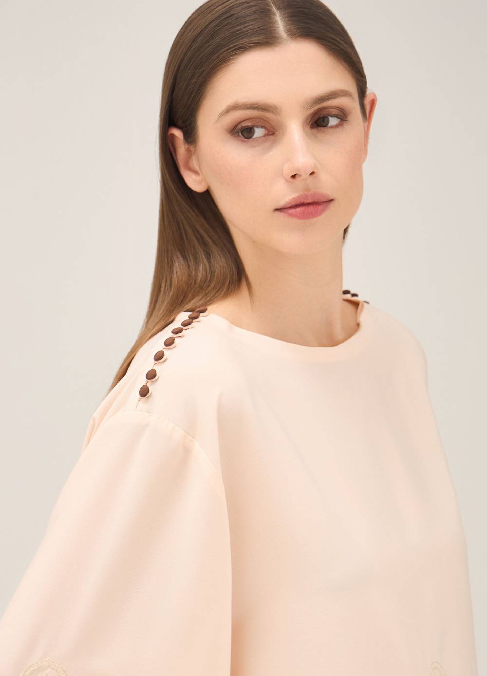LES COPAINSBlusa con ricami Sconto