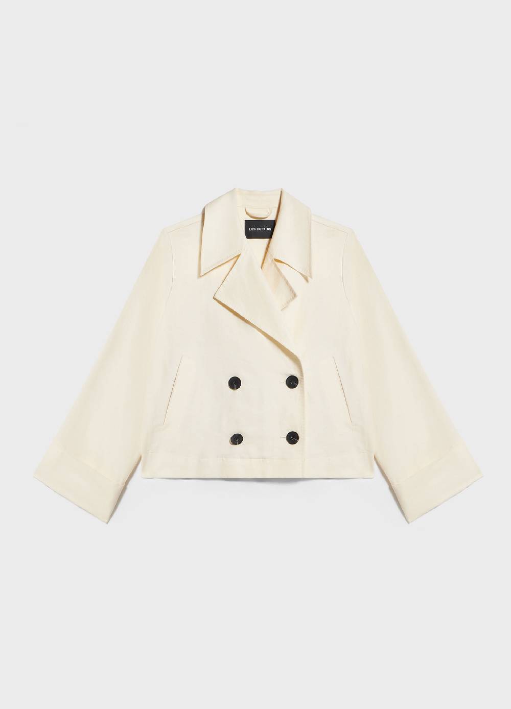LES COPAINSTrench corto in misto lino e cotone Outlet