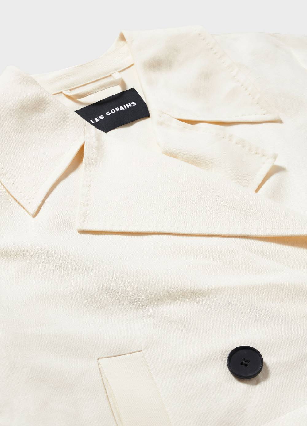 LES COPAINSTrench corto in misto lino e cotone Outlet