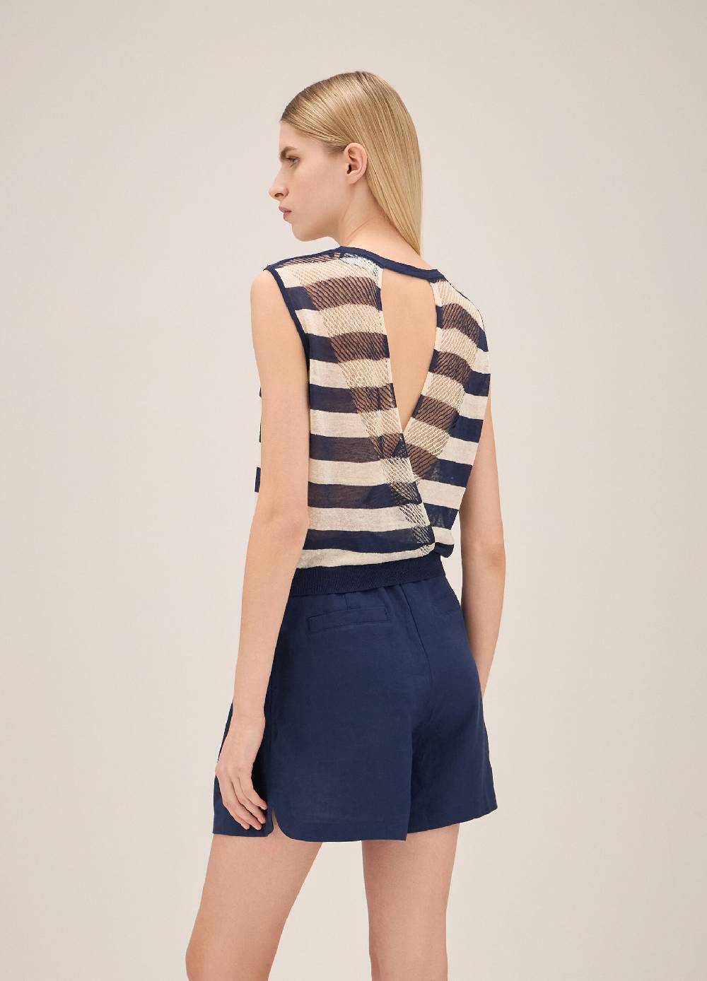 LES COPAINSCanotta tricot in misto lino Vendita Calda
