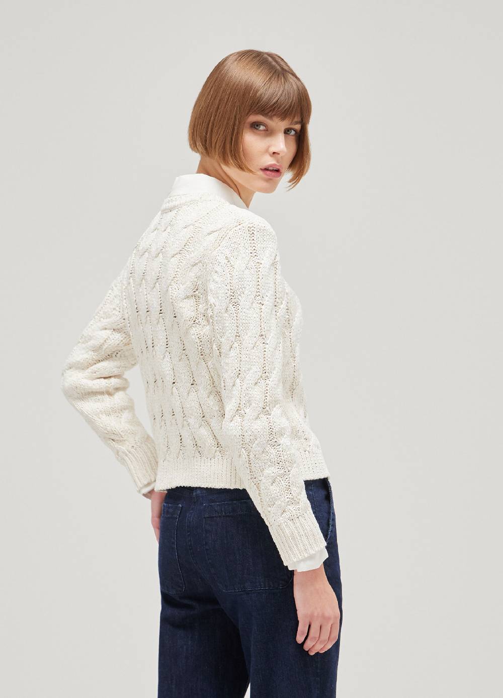 LES COPAINSMaglione tricot a trecce Online